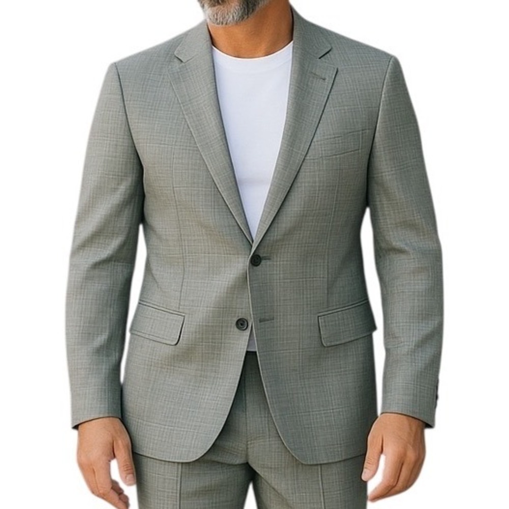 Lauren Ralph‎ Lauren Men's Silk Wool Sport Coat Blazer Jacket Gray Size 44R